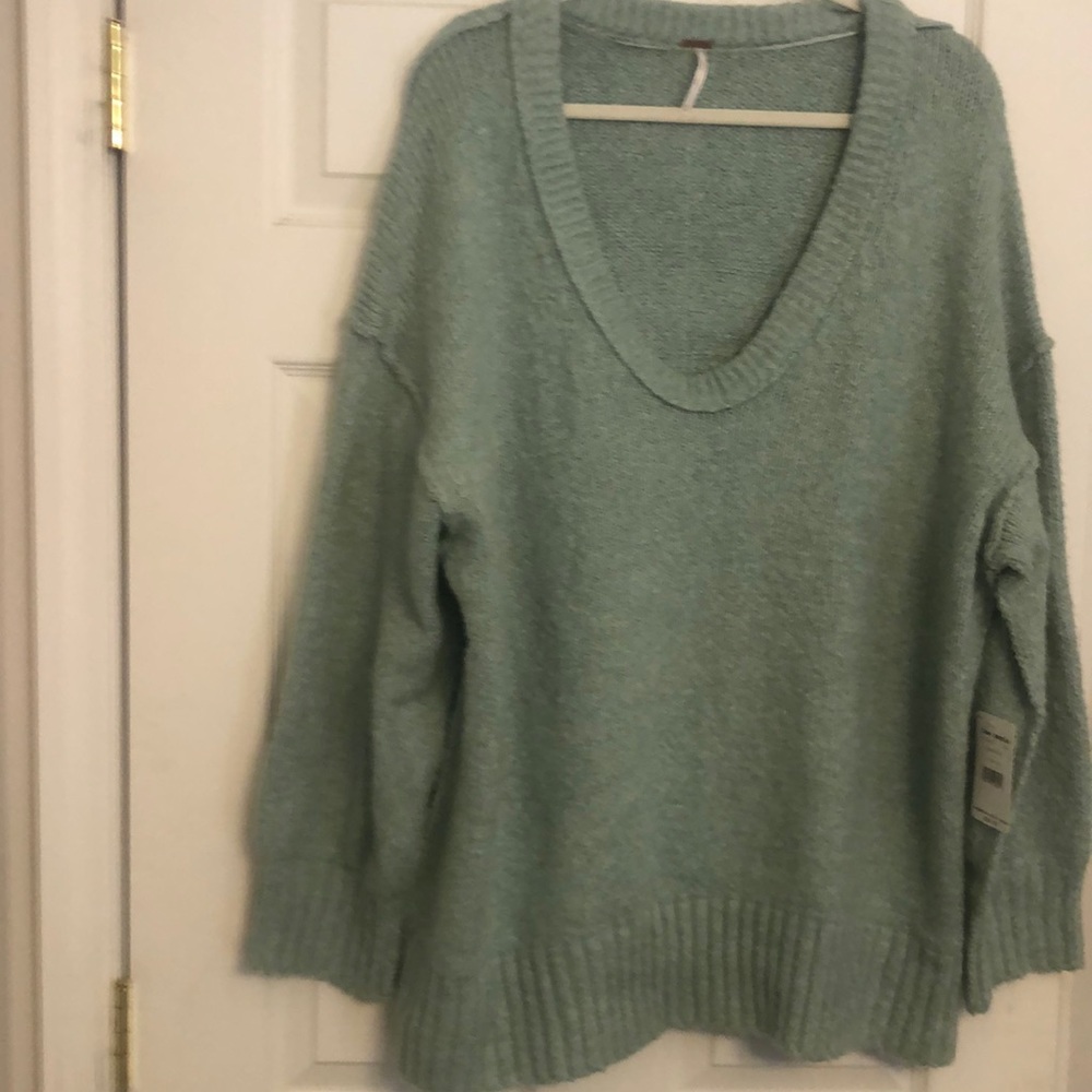 Spearmint Free People oversized sweater